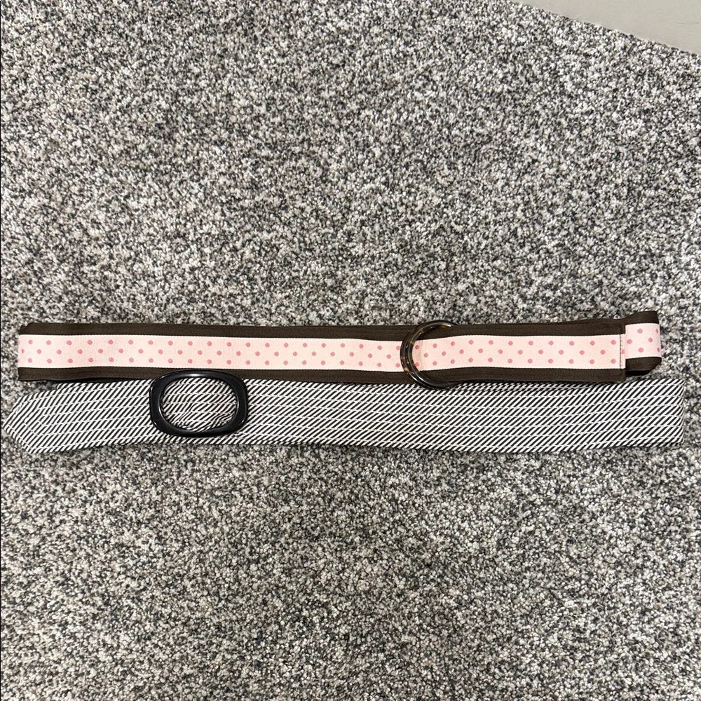 J. Crew Lot of 2 Fabric Cloth Preppy Cottagecore Boho Belts Size S/M